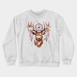 Native American Elk Crewneck Sweatshirt